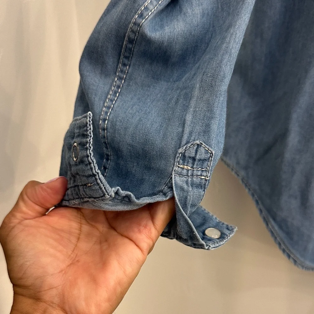 Denim Button-Up Shirt - Picture 3 of 7